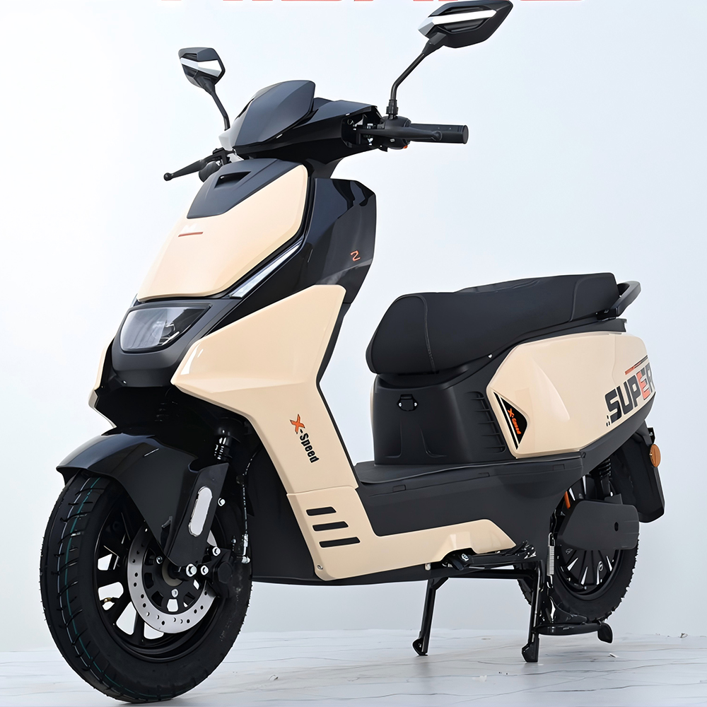 M2  1500W 12 Inch Electric Motorcycle M2, 60V/72V 20-32AH Lead Acid/Lithium Battery E-Scooter, 50-60km/h High Speed Commuter E-Moped with Disc Brake & Full LED Light