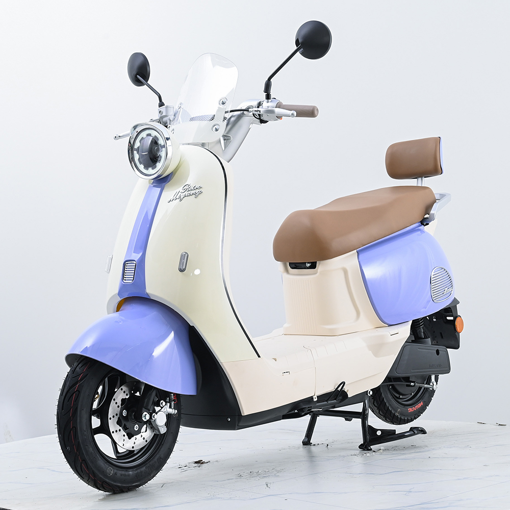 Q6 Bluetooth Electric Scooter 10 Inch, 48V/60V/72V 20AH Lead Acid/Lithium Battery E-Moped, 50-60km/h High Speed Motorcycle with Dual Disc Brake & 70-80km Long Range